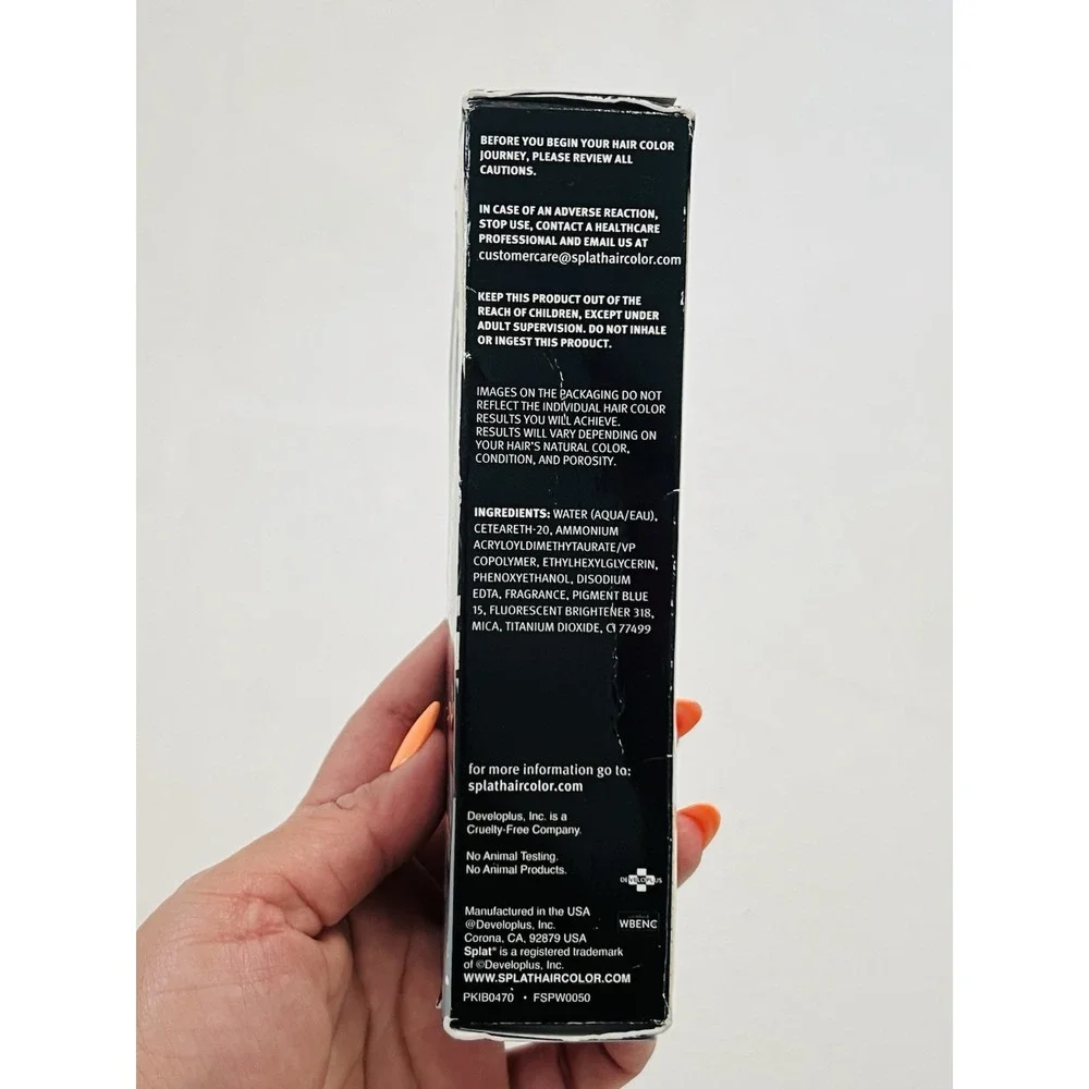Splat 1 Wash Gel Temporary Hair Color‎ Dye In Striking Silver Size 1.5 Fl oz